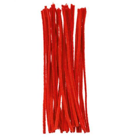 Druciki kreatywne Brewis 30cm Czerwone, 40szt